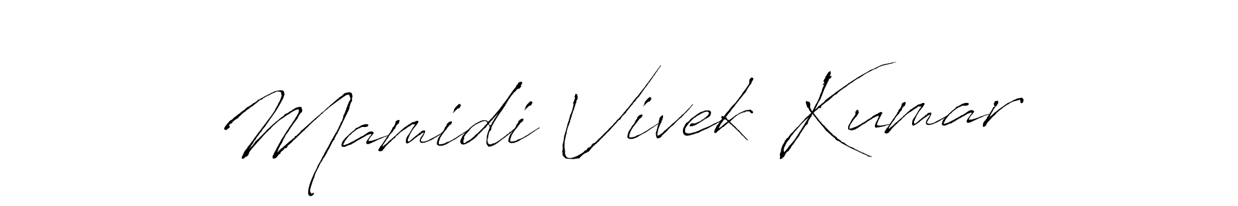 Antro_Vectra is a professional signature style that is perfect for those who want to add a touch of class to their signature. It is also a great choice for those who want to make their signature more unique. Get Mamidi Vivek Kumar name to fancy signature for free. Mamidi Vivek Kumar signature style 6 images and pictures png