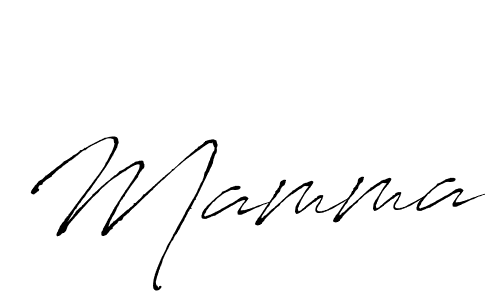 Use a signature maker to create a handwritten signature online. With this signature software, you can design (Antro_Vectra) your own signature for name Mamma. Mamma signature style 6 images and pictures png