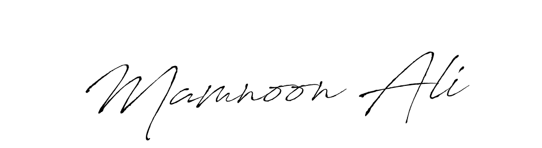 if you are searching for the best signature style for your name Mamnoon Ali. so please give up your signature search. here we have designed multiple signature styles  using Antro_Vectra. Mamnoon Ali signature style 6 images and pictures png