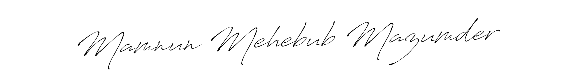 Mamnun Mehebub Mazumder stylish signature style. Best Handwritten Sign (Antro_Vectra) for my name. Handwritten Signature Collection Ideas for my name Mamnun Mehebub Mazumder. Mamnun Mehebub Mazumder signature style 6 images and pictures png