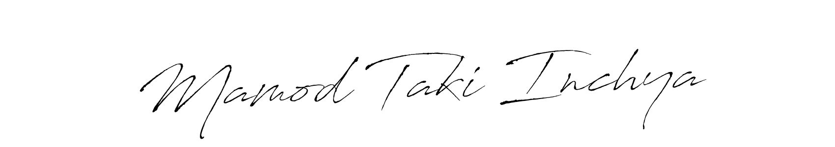 You should practise on your own different ways (Antro_Vectra) to write your name (Mamod Taki Inchya) in signature. don't let someone else do it for you. Mamod Taki Inchya signature style 6 images and pictures png
