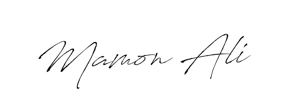You should practise on your own different ways (Antro_Vectra) to write your name (Mamon Ali) in signature. don't let someone else do it for you. Mamon Ali signature style 6 images and pictures png