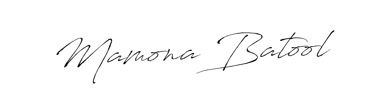 Create a beautiful signature design for name Mamona Batool. With this signature (Antro_Vectra) fonts, you can make a handwritten signature for free. Mamona Batool signature style 6 images and pictures png