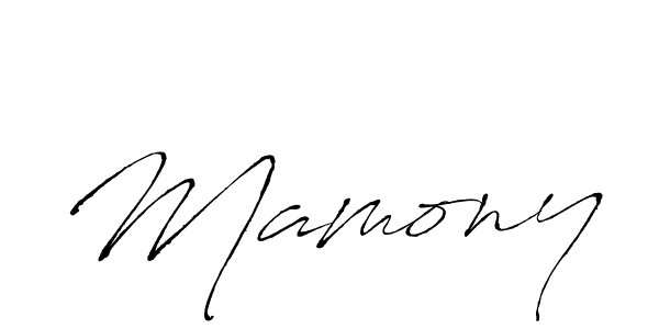 Design your own signature with our free online signature maker. With this signature software, you can create a handwritten (Antro_Vectra) signature for name Mamony. Mamony signature style 6 images and pictures png