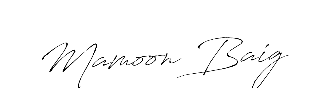 Mamoon Baig stylish signature style. Best Handwritten Sign (Antro_Vectra) for my name. Handwritten Signature Collection Ideas for my name Mamoon Baig. Mamoon Baig signature style 6 images and pictures png