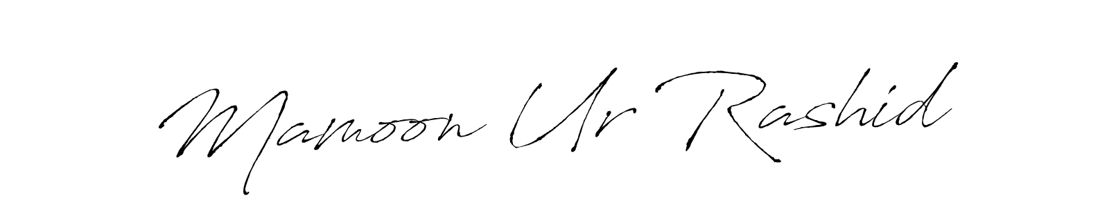 How to make Mamoon Ur Rashid name signature. Use Antro_Vectra style for creating short signs online. This is the latest handwritten sign. Mamoon Ur Rashid signature style 6 images and pictures png