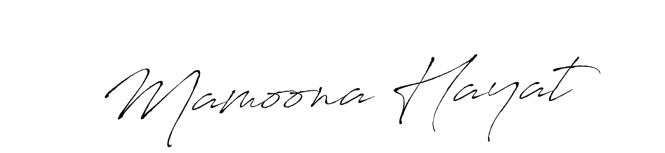 Mamoona Hayat stylish signature style. Best Handwritten Sign (Antro_Vectra) for my name. Handwritten Signature Collection Ideas for my name Mamoona Hayat. Mamoona Hayat signature style 6 images and pictures png
