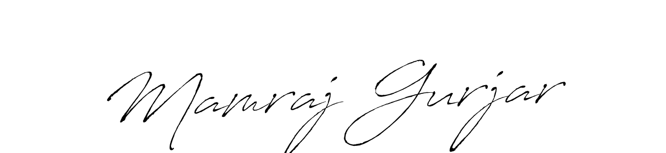 Create a beautiful signature design for name Mamraj Gurjar. With this signature (Antro_Vectra) fonts, you can make a handwritten signature for free. Mamraj Gurjar signature style 6 images and pictures png