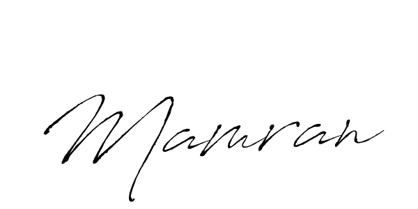 Design your own signature with our free online signature maker. With this signature software, you can create a handwritten (Antro_Vectra) signature for name Mamran. Mamran signature style 6 images and pictures png