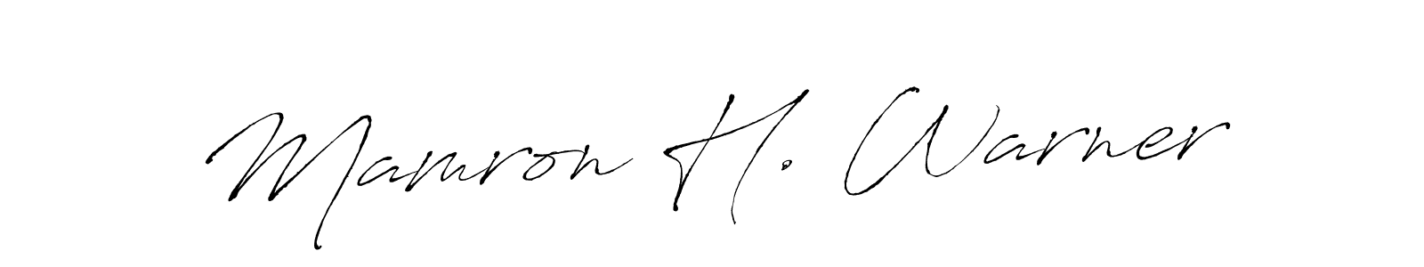 Once you've used our free online signature maker to create your best signature Antro_Vectra style, it's time to enjoy all of the benefits that Mamron H. Warner name signing documents. Mamron H. Warner signature style 6 images and pictures png