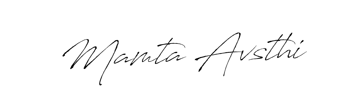 How to make Mamta Avsthi signature? Antro_Vectra is a professional autograph style. Create handwritten signature for Mamta Avsthi name. Mamta Avsthi signature style 6 images and pictures png