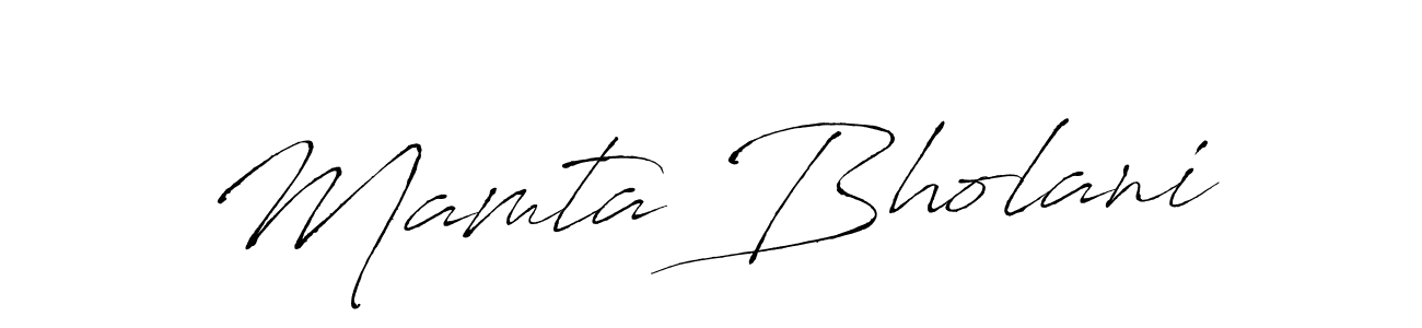 Design your own signature with our free online signature maker. With this signature software, you can create a handwritten (Antro_Vectra) signature for name Mamta Bholani. Mamta Bholani signature style 6 images and pictures png