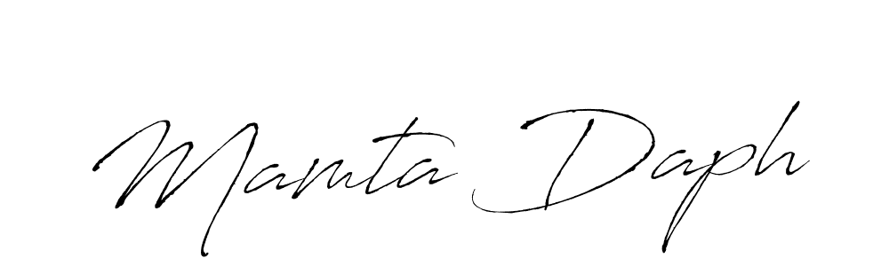 Make a beautiful signature design for name Mamta Daph. With this signature (Antro_Vectra) style, you can create a handwritten signature for free. Mamta Daph signature style 6 images and pictures png