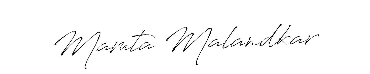 Make a beautiful signature design for name Mamta Malandkar. With this signature (Antro_Vectra) style, you can create a handwritten signature for free. Mamta Malandkar signature style 6 images and pictures png