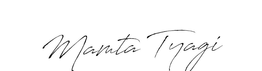 The best way (Antro_Vectra) to make a short signature is to pick only two or three words in your name. The name Mamta Tyagi include a total of six letters. For converting this name. Mamta Tyagi signature style 6 images and pictures png