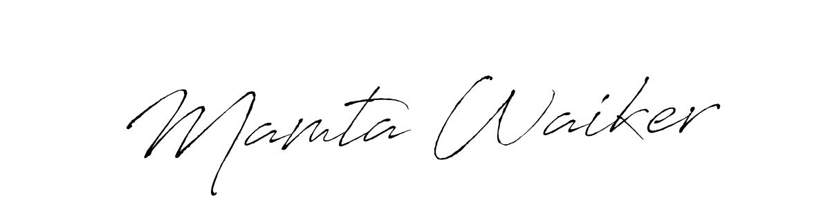 Create a beautiful signature design for name Mamta Waiker. With this signature (Antro_Vectra) fonts, you can make a handwritten signature for free. Mamta Waiker signature style 6 images and pictures png
