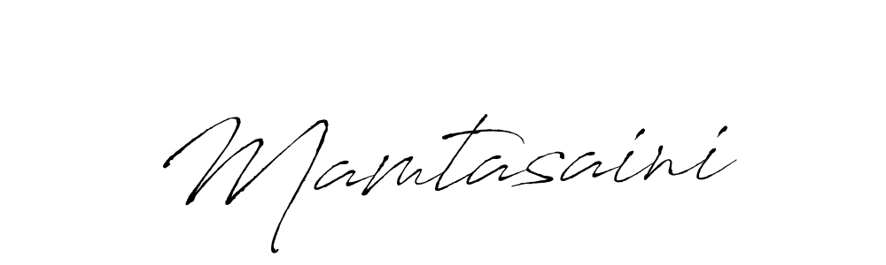 How to make Mamtasaini name signature. Use Antro_Vectra style for creating short signs online. This is the latest handwritten sign. Mamtasaini signature style 6 images and pictures png