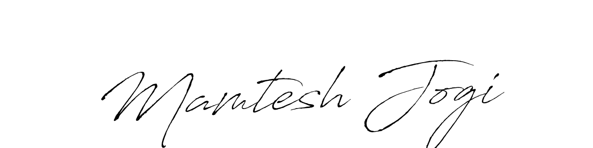 Make a beautiful signature design for name Mamtesh Jogi. With this signature (Antro_Vectra) style, you can create a handwritten signature for free. Mamtesh Jogi signature style 6 images and pictures png