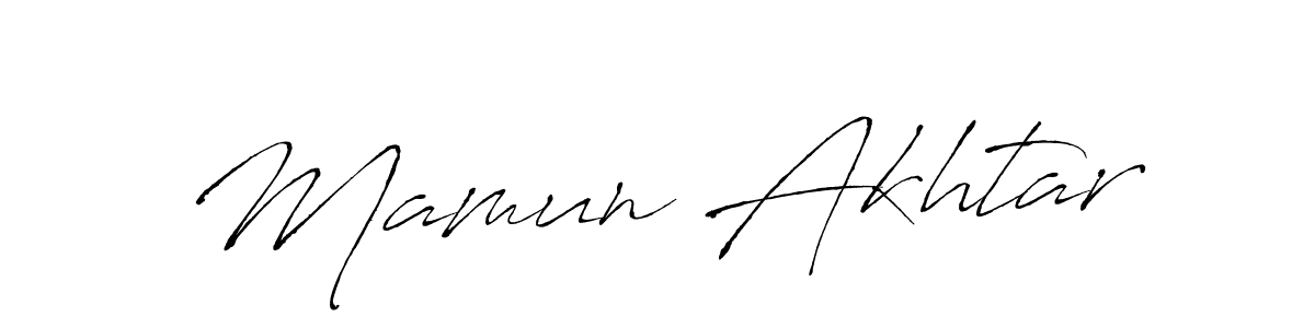 Mamun Akhtar stylish signature style. Best Handwritten Sign (Antro_Vectra) for my name. Handwritten Signature Collection Ideas for my name Mamun Akhtar. Mamun Akhtar signature style 6 images and pictures png
