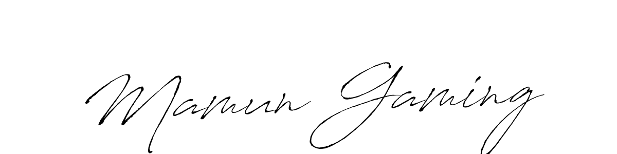 Use a signature maker to create a handwritten signature online. With this signature software, you can design (Antro_Vectra) your own signature for name Mamun Gaming. Mamun Gaming signature style 6 images and pictures png