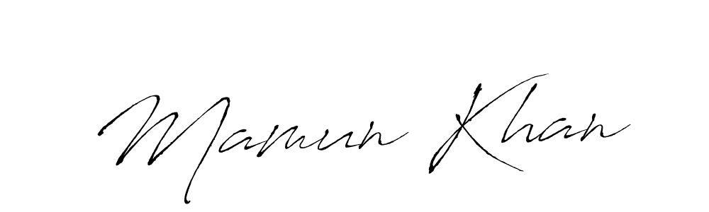 Make a beautiful signature design for name Mamun Khan. With this signature (Antro_Vectra) style, you can create a handwritten signature for free. Mamun Khan signature style 6 images and pictures png