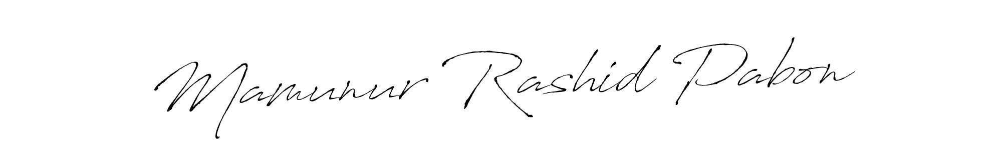 The best way (Antro_Vectra) to make a short signature is to pick only two or three words in your name. The name Mamunur Rashid Pabon include a total of six letters. For converting this name. Mamunur Rashid Pabon signature style 6 images and pictures png