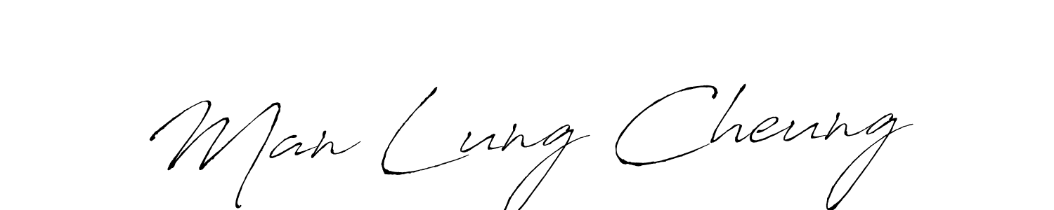 Use a signature maker to create a handwritten signature online. With this signature software, you can design (Antro_Vectra) your own signature for name Man Lung Cheung. Man Lung Cheung signature style 6 images and pictures png