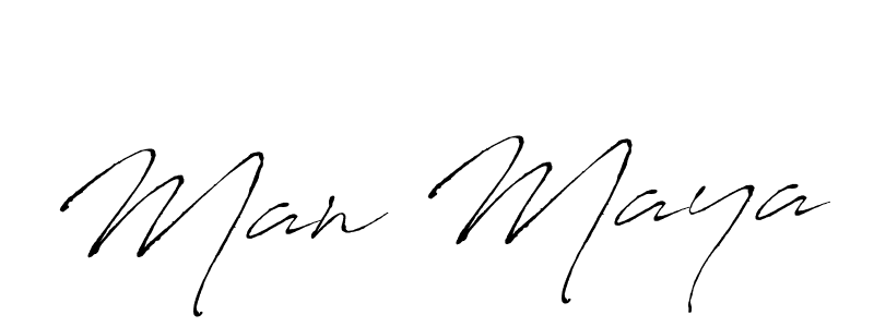 Make a beautiful signature design for name Man Maya. With this signature (Antro_Vectra) style, you can create a handwritten signature for free. Man Maya signature style 6 images and pictures png