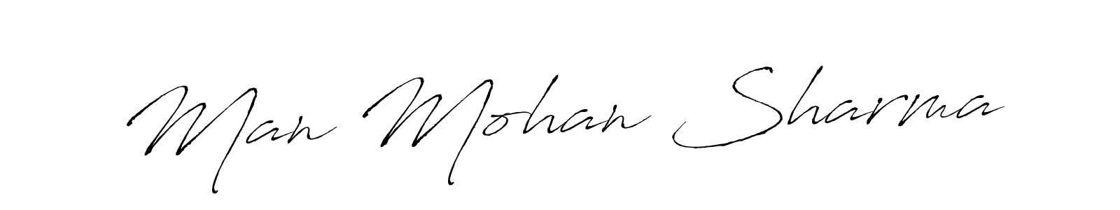 Create a beautiful signature design for name Man Mohan Sharma. With this signature (Antro_Vectra) fonts, you can make a handwritten signature for free. Man Mohan Sharma signature style 6 images and pictures png