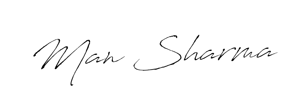 Use a signature maker to create a handwritten signature online. With this signature software, you can design (Antro_Vectra) your own signature for name Man Sharma. Man Sharma signature style 6 images and pictures png