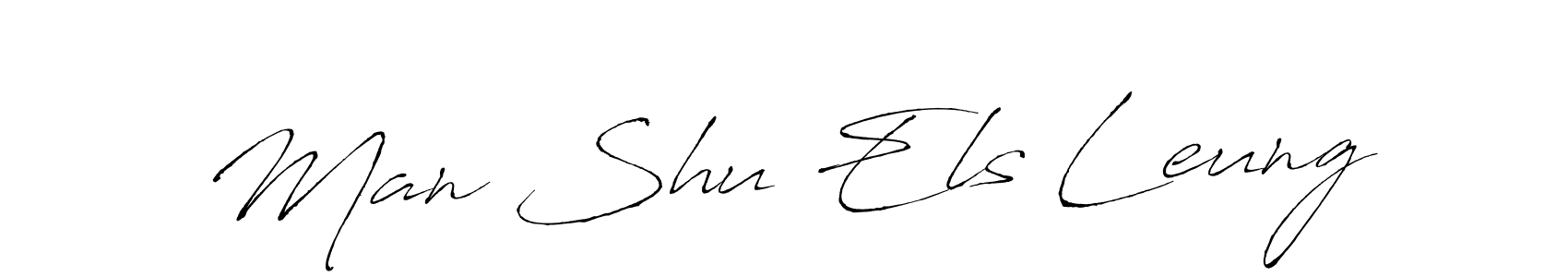Antro_Vectra is a professional signature style that is perfect for those who want to add a touch of class to their signature. It is also a great choice for those who want to make their signature more unique. Get Man Shu Els Leung name to fancy signature for free. Man Shu Els Leung signature style 6 images and pictures png