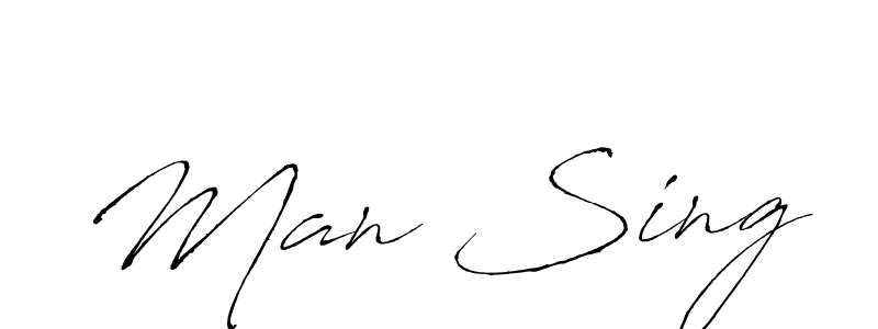 How to make Man Sing name signature. Use Antro_Vectra style for creating short signs online. This is the latest handwritten sign. Man Sing signature style 6 images and pictures png
