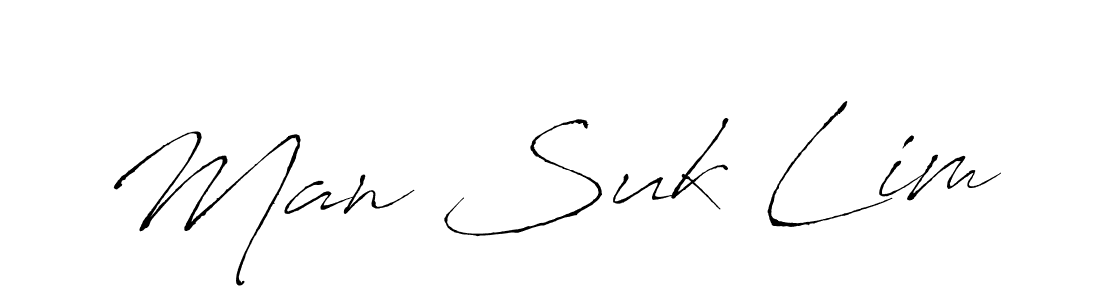 How to make Man Suk Lim signature? Antro_Vectra is a professional autograph style. Create handwritten signature for Man Suk Lim name. Man Suk Lim signature style 6 images and pictures png