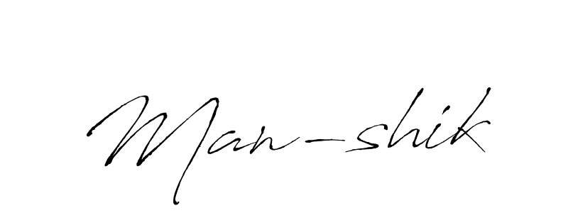 How to make Man-shik name signature. Use Antro_Vectra style for creating short signs online. This is the latest handwritten sign. Man-shik signature style 6 images and pictures png