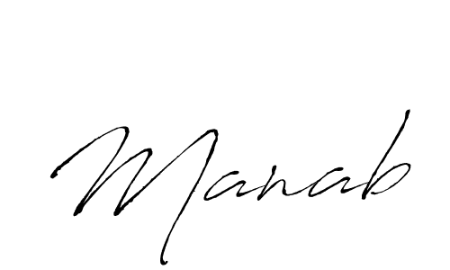 Make a beautiful signature design for name Manab. With this signature (Antro_Vectra) style, you can create a handwritten signature for free. Manab signature style 6 images and pictures png