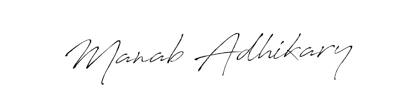 Create a beautiful signature design for name Manab Adhikary. With this signature (Antro_Vectra) fonts, you can make a handwritten signature for free. Manab Adhikary signature style 6 images and pictures png