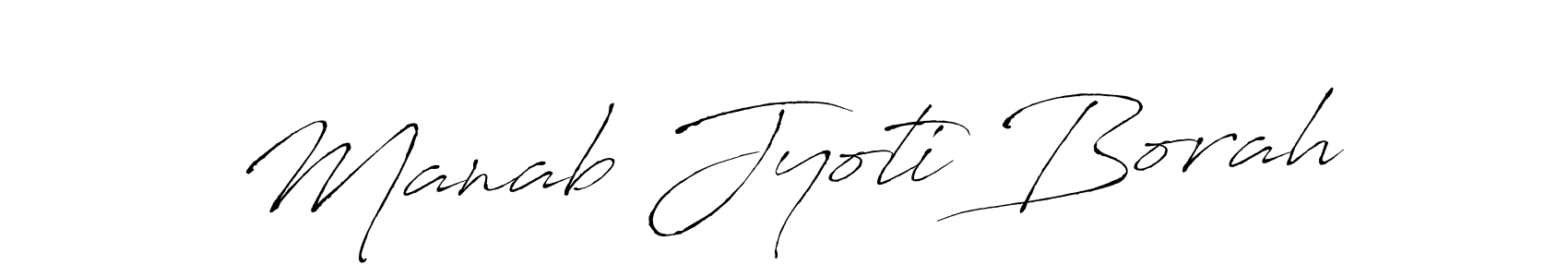 How to make Manab Jyoti Borah name signature. Use Antro_Vectra style for creating short signs online. This is the latest handwritten sign. Manab Jyoti Borah signature style 6 images and pictures png