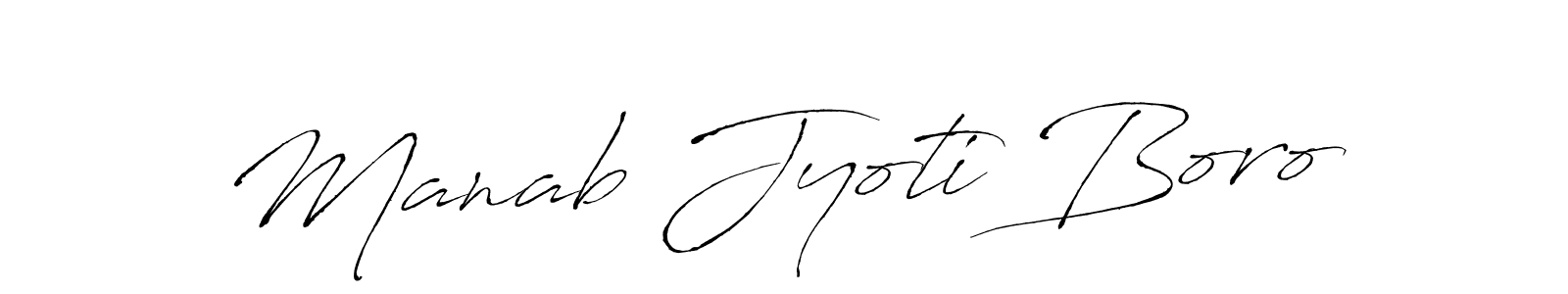 Manab Jyoti Boro stylish signature style. Best Handwritten Sign (Antro_Vectra) for my name. Handwritten Signature Collection Ideas for my name Manab Jyoti Boro. Manab Jyoti Boro signature style 6 images and pictures png