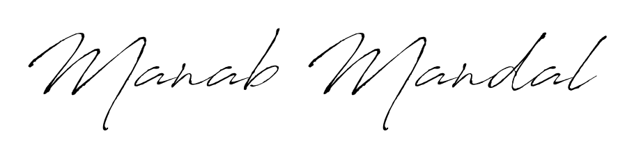 Try this chic Manab Mandal handwritten sign style. Using Antro_Vectra font elements, it gives your name a sleek, memorable identity. Manab Mandal signature style 6 images and pictures png