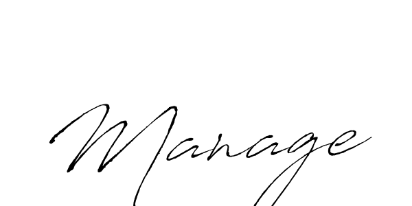 Design your own signature with our free online signature maker. With this signature software, you can create a handwritten (Antro_Vectra) signature for name Manage. Manage signature style 6 images and pictures png