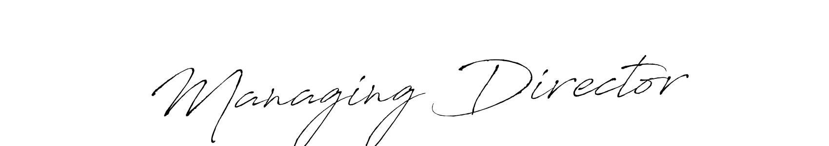 It looks lik you need a new signature style for name Managing Director. Design unique handwritten (Antro_Vectra) signature with our free signature maker in just a few clicks. Managing Director signature style 6 images and pictures png