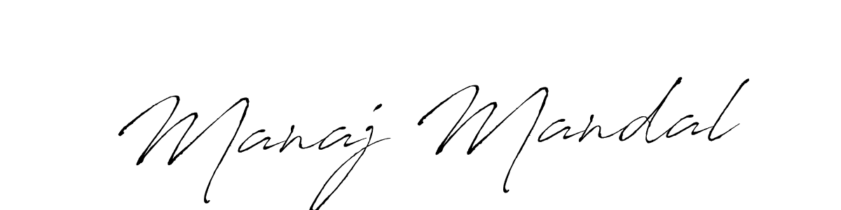 Make a beautiful signature design for name Manaj Mandal. With this signature (Antro_Vectra) style, you can create a handwritten signature for free. Manaj Mandal signature style 6 images and pictures png