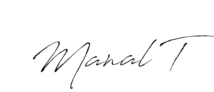 if you are searching for the best signature style for your name Manal T. so please give up your signature search. here we have designed multiple signature styles  using Antro_Vectra. Manal T signature style 6 images and pictures png