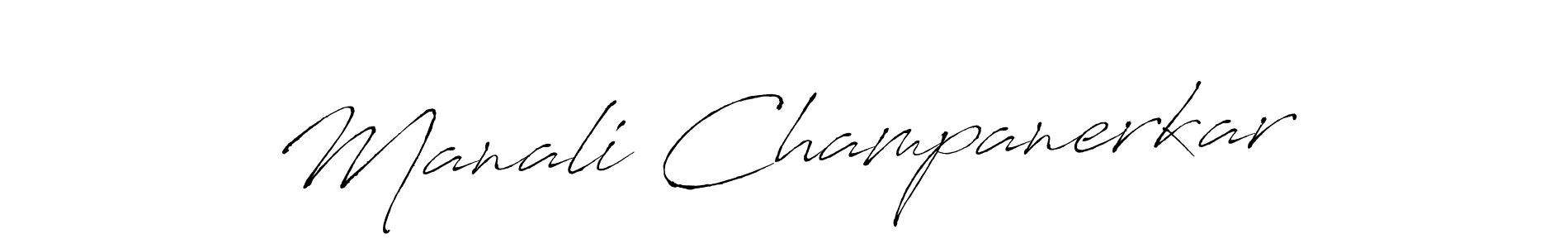How to make Manali Champanerkar signature? Antro_Vectra is a professional autograph style. Create handwritten signature for Manali Champanerkar name. Manali Champanerkar signature style 6 images and pictures png