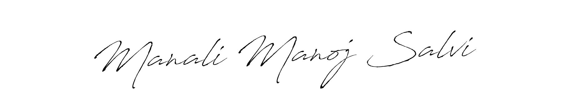 You should practise on your own different ways (Antro_Vectra) to write your name (Manali Manoj Salvi) in signature. don't let someone else do it for you. Manali Manoj Salvi signature style 6 images and pictures png