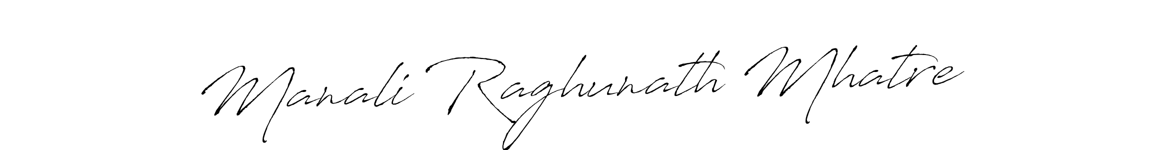 Also we have Manali Raghunath Mhatre name is the best signature style. Create professional handwritten signature collection using Antro_Vectra autograph style. Manali Raghunath Mhatre signature style 6 images and pictures png