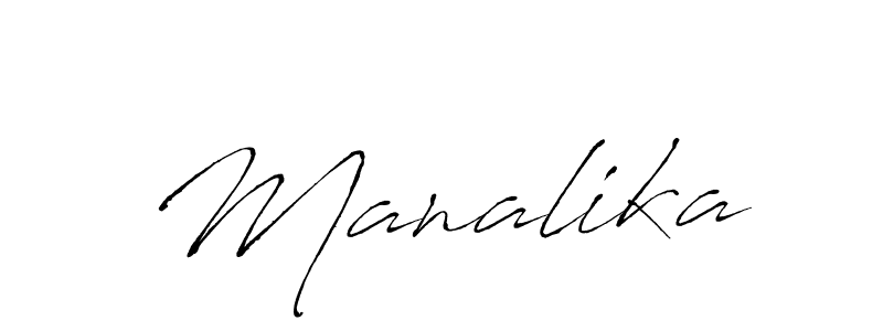 Design your own signature with our free online signature maker. With this signature software, you can create a handwritten (Antro_Vectra) signature for name Manalika. Manalika signature style 6 images and pictures png
