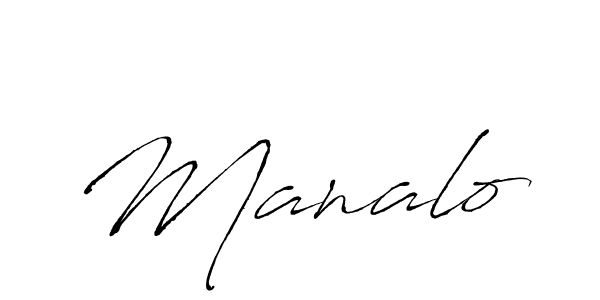 Make a beautiful signature design for name Manalo. With this signature (Antro_Vectra) style, you can create a handwritten signature for free. Manalo signature style 6 images and pictures png