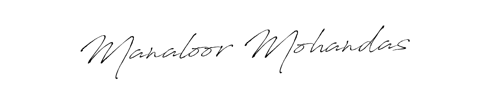 How to make Manaloor Mohandas signature? Antro_Vectra is a professional autograph style. Create handwritten signature for Manaloor Mohandas name. Manaloor Mohandas signature style 6 images and pictures png