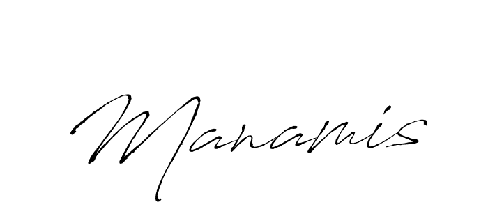 Use a signature maker to create a handwritten signature online. With this signature software, you can design (Antro_Vectra) your own signature for name Manamis. Manamis signature style 6 images and pictures png